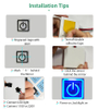 Smart bathroom mirror LED light touch sensor switch DC12V dimmable with defogging function