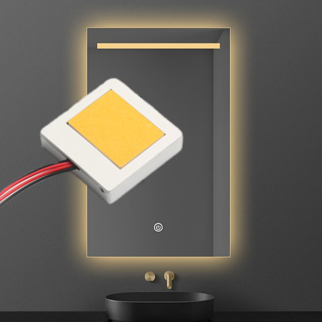Smart bathroom mirror LED light touch sensor switch DC12V dimmable with defogging function