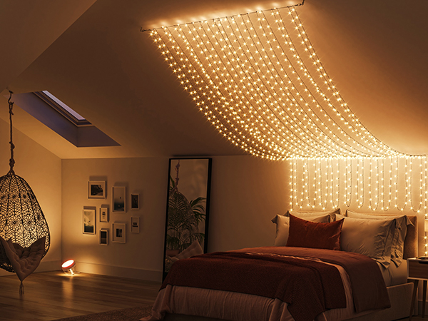 String Light Ideas For The Bedroom