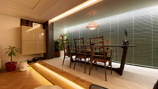 Line The Ceiling Of Your Living Room With LED Strips