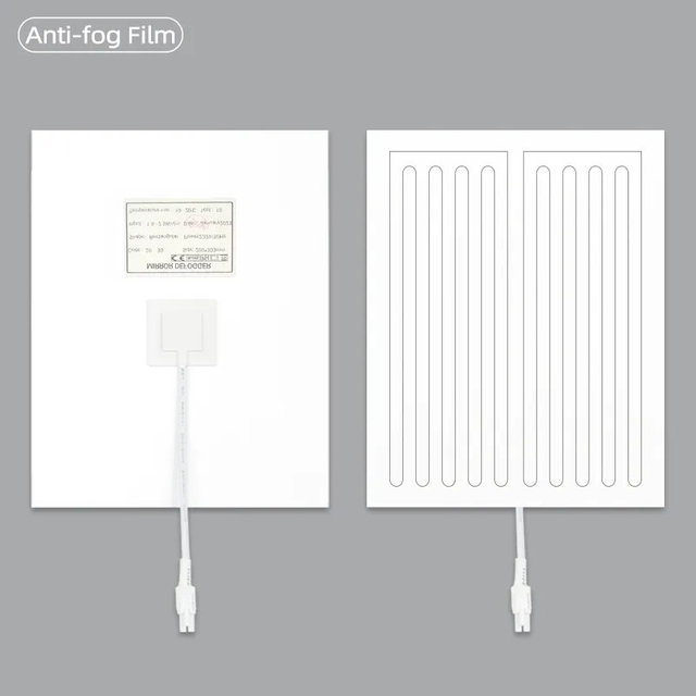 DC12V AC110V 220V PET Mirror Defogger Pad Heater Antifog Film Demister Pad for Led Bathroom Mirror Led Mirror with Defogger