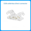 Crystal Head Cob Light Strip Welding-free Head Buckle 8mm Transparent Cutting Connector without Dark Area LED Adapter Plug