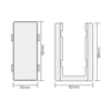 Double Button Time Temperature Display LED Touch Sensor Switch For Bathroom With CCT Change
